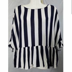 Zara TRF Striped Top